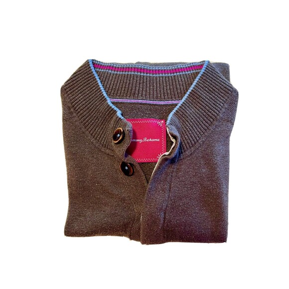 Tommy Bahama Mens Brown Tight Knit Sweater Pullover Cotton Nylon Size XXL - Picture 2 of 11